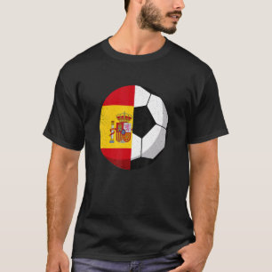Half Spanje vlag halve Football Voetbol T-shirt
