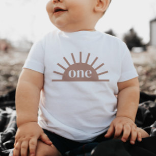 Half Sun One Terracotta Baby Tshirt