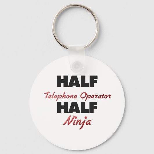 Half telefoonoperator Half Ninja Sleutelhanger (Voorkant)