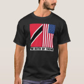 Half Trinbagonian American DNA Trinidad And Tobago T-shirt (Voorkant)