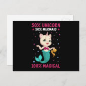 Half Unicorn Half Mermaid Briefkaart (Voorkant / Achterkant)