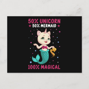 Half Unicorn Half Mermaid Briefkaart