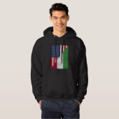 Half USA Flag Half Hungary Flag American Hungarian Hoodie (Voorkant volledig)