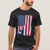 Half USA Flag Half Liberia Flag American Libirian T-shirt (Voorkant)