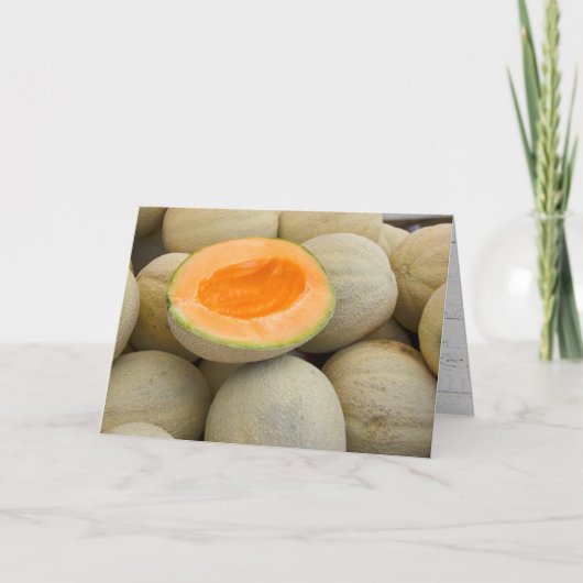 Half Verjaardag musk meloenen Kaart (Voorkant)