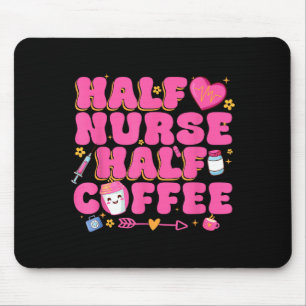 Half Verpleegster Half Koffie Verpleegster Muismat