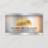 Half vrachtwagen | Gouden Metallic Logo Visitekaartje (Voorkant)