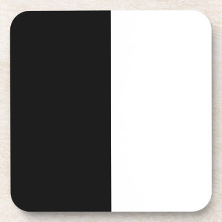 half white half black, half black half white bier onderzetter