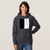 half white half black, half black half white hoodie (Voorkant volledig)
