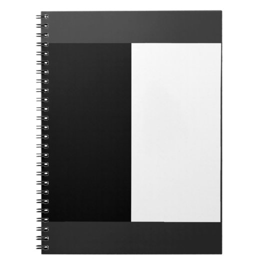 half white half black, half black half white notitieboek (Voorkant)