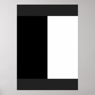 half white half black, half black half white poster