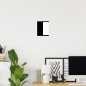 half white half black, half black half white poster (Thuiskantoor)