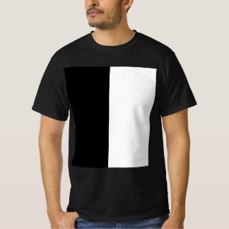 half white half black, half black half white t-shirt