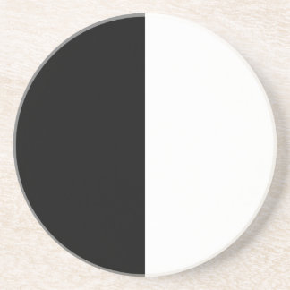 half white half black, half black half white zandsteen onderzetter
