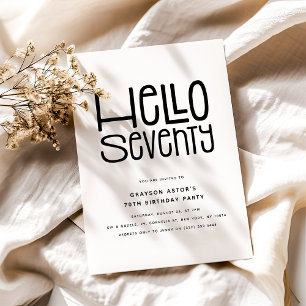 HALF ZEVENTIG Modern 70e Verjaardag Kaart