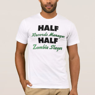 Half Zombie Slayer van Records Manager Half T-shirt