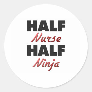 Half zurse Half Ninja Ronde Sticker