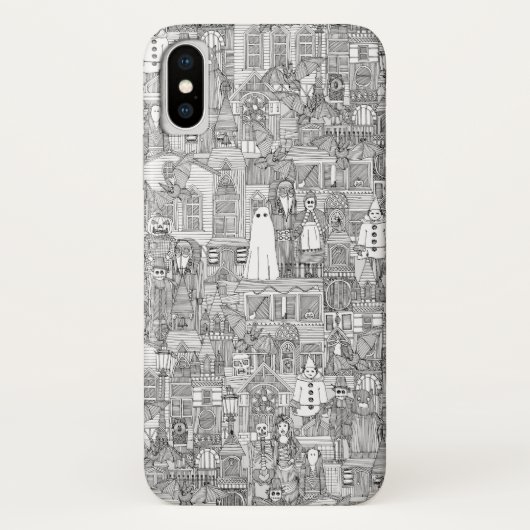 half zwart wit Case-Mate iPhone case (Achterkant)