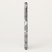 half zwart wit Case-Mate iPhone case (Achterkant/links)