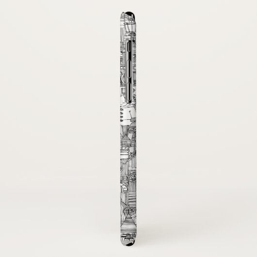  half zwart wit Case-Mate iPhone case (Achterkant/links)