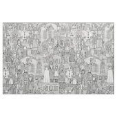 half zwart wit stof (Fat Quarter)