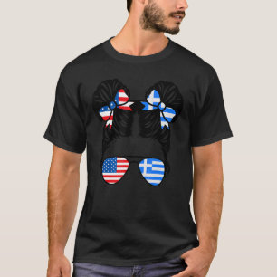 HalfAmerikaans Grieks meisje uit de VS Griekenland T-shirt