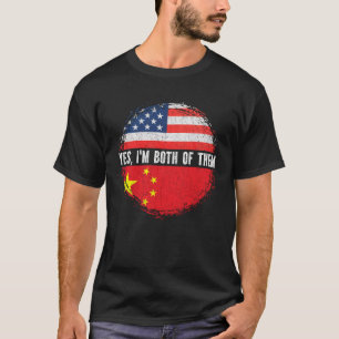 HalfAmerikaans half-Chinees erfgoed van de Verenig T-shirt