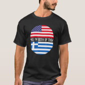 HalfAmerikaans half Grieks erfgoed van de Amerikaa T-shirt (Voorkant)
