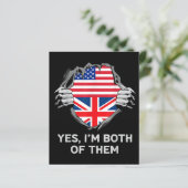 HalfAmerikaans HalfAmerikaans Engeland Vlag Mannen (Staand voorkant)