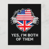 HalfAmerikaans HalfAmerikaans Engeland Vlag Mannen (Achterkant)