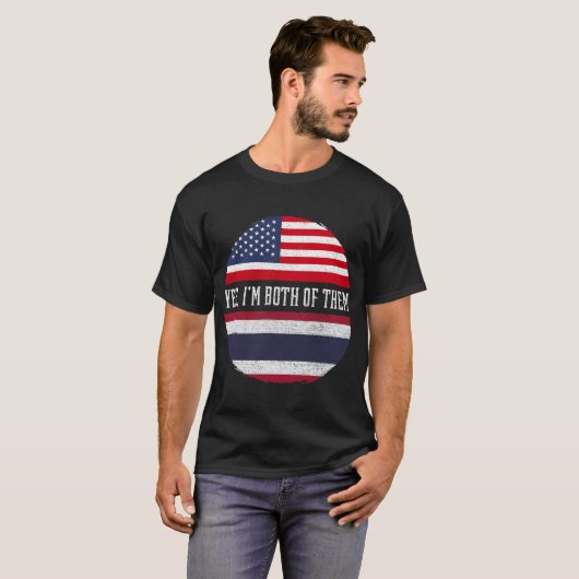 HalfAmerikaans HalfAmerikaans HalfAmerikaans Ameri T-shirt (Voorkant volledig)