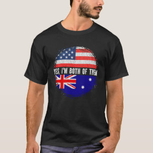 HalfAmerikaans halfOostenrijks Vlag Australië T-shirt