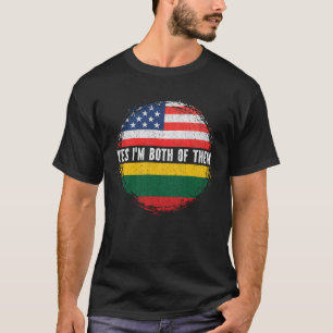 HalfAmerikaanse Amerikaanse Amerikaanse vlag Litou T-shirt