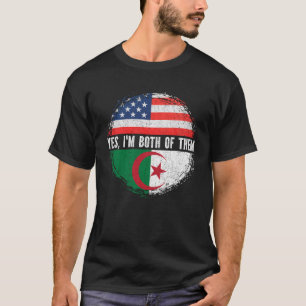 HalfAmerikaanse halfAlgerijnse Amerikaanse vlag Al T-shirt