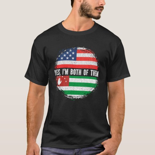 HalfAmerikaanse HalfAmerikaanse Amerikaanse vlag A T-shirt (Voorkant)