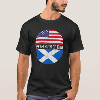 HalfAmerikaanse HalfAmerikaanse Amerikaanse vlag H T-shirt