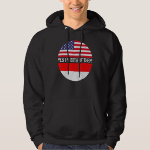 HalfAmerikaanse halfIndonesische Amerikaanse vlagf Hoodie