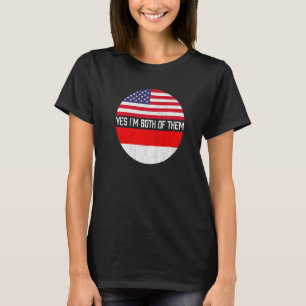 HalfAmerikaanse halfIndonesische Amerikaanse vlagf T-shirt