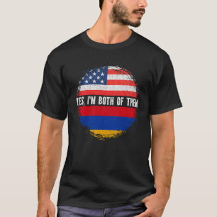 HalfAmerikaanse halve Armeniërs Vlag Armenië T-shirt
