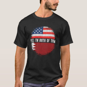 HalfAmerikaanse halve Bahreinse Amerikaanse vlag B T-shirt