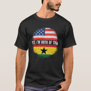HalfAmerikaanse halve Ghanese vlag Ghana T-shirt