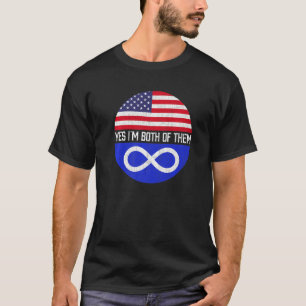 HalfAmerikaanse halve maan Erfgoed van de Amerikaa T-shirt