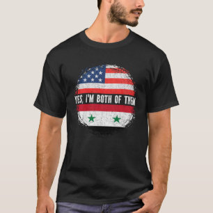 HalfAmerikaanse halve Syrische Amerikaanse vlag Sy T-shirt