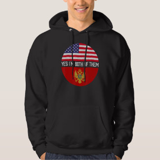 HalfAmerikaanse Montenegrijnse helft van Montenegr Hoodie