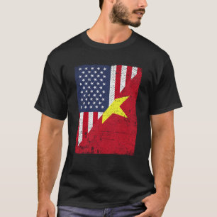 HalfAmerikaanse vlag HalfVietnam Amerikaanse Vietn T-shirt