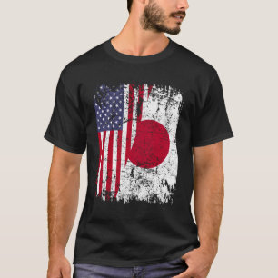 HalfAmerikaanse vlag Japan T-shirt