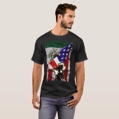 HalfAmerikaanse vlag Mexicaanse ROOTS Vlag Mexico T-shirt (Voorkant volledig)
