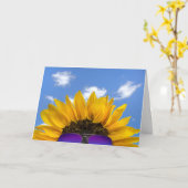 Halfbloem en zonnebril kaart (Gele Bloem)