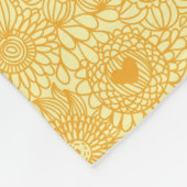 Halfbloem in warme kleuren fleece deken (Hoek)