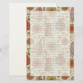 Halfbloem van bladeren briefpapier (Voorkant / Achterkant)